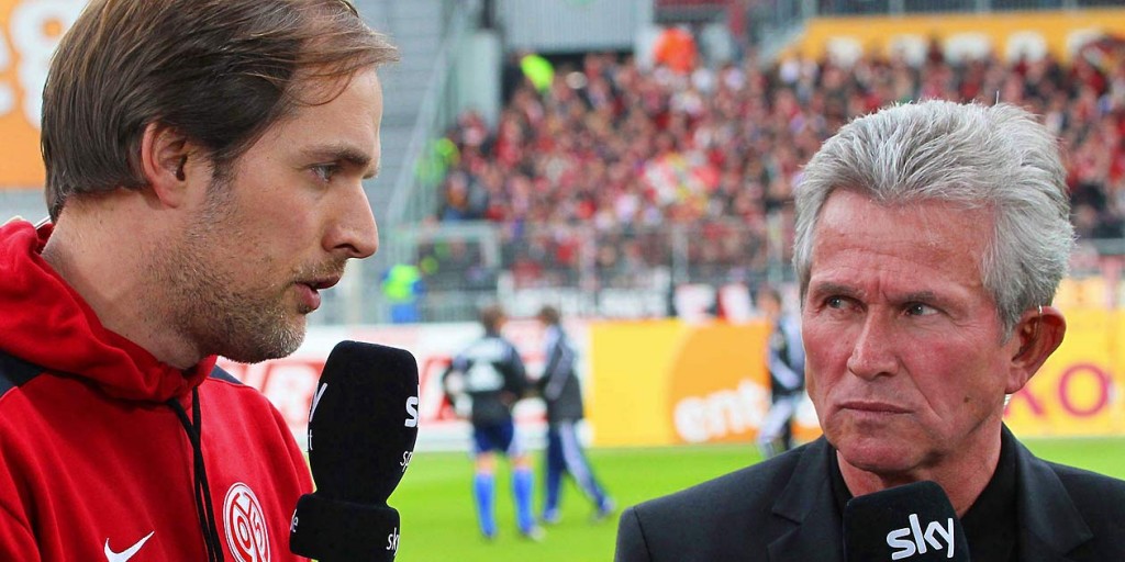 Fussball, Mainz 05, Trainer Thomas Tuchel, Trainer Jupp Heynkes, Foto: Bernd Eßling, Bildjournalist, Fotograf